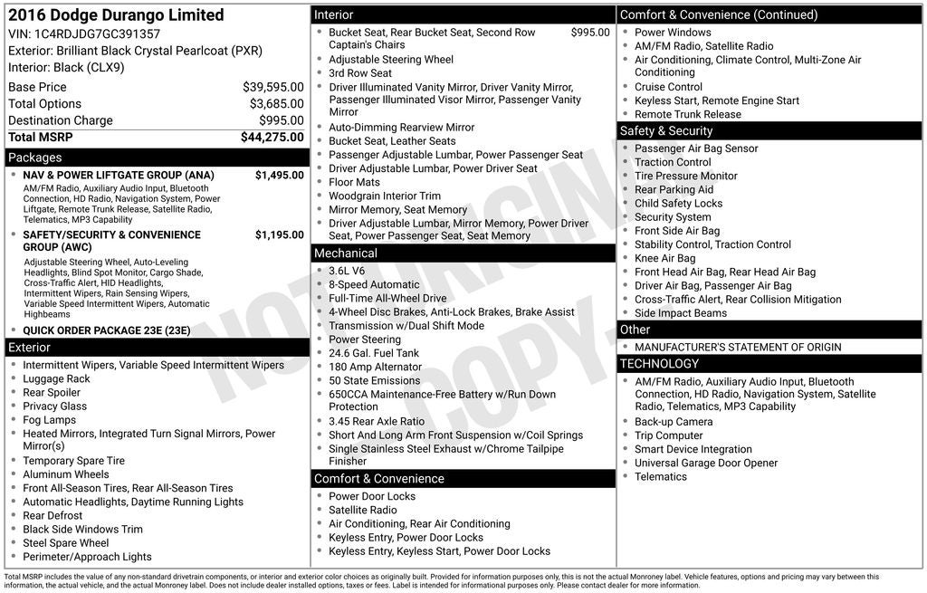 2016 Dodge Durango Limited