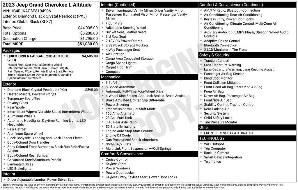 2023 Jeep Grand Cherokee L Altitude