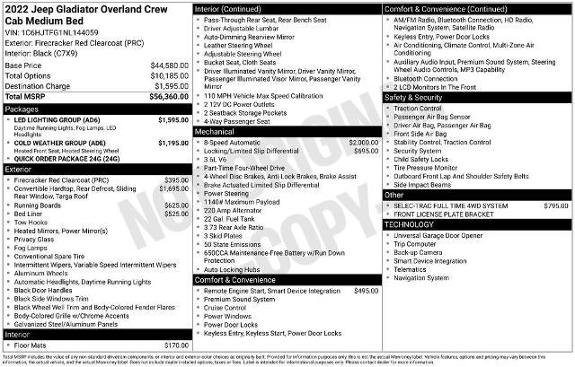 2022 Jeep Gladiator Overland