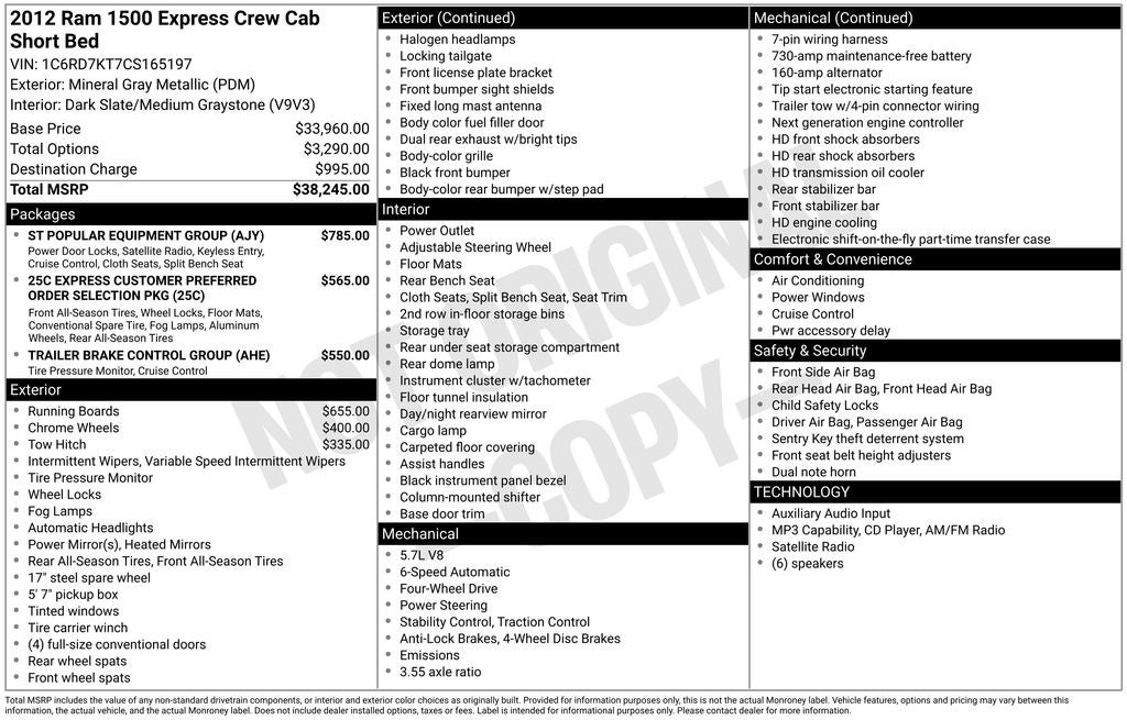 2012 RAM 1500 Express