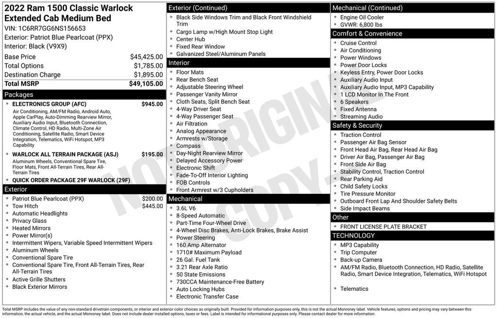 2022 RAM 1500 Classic Warlock