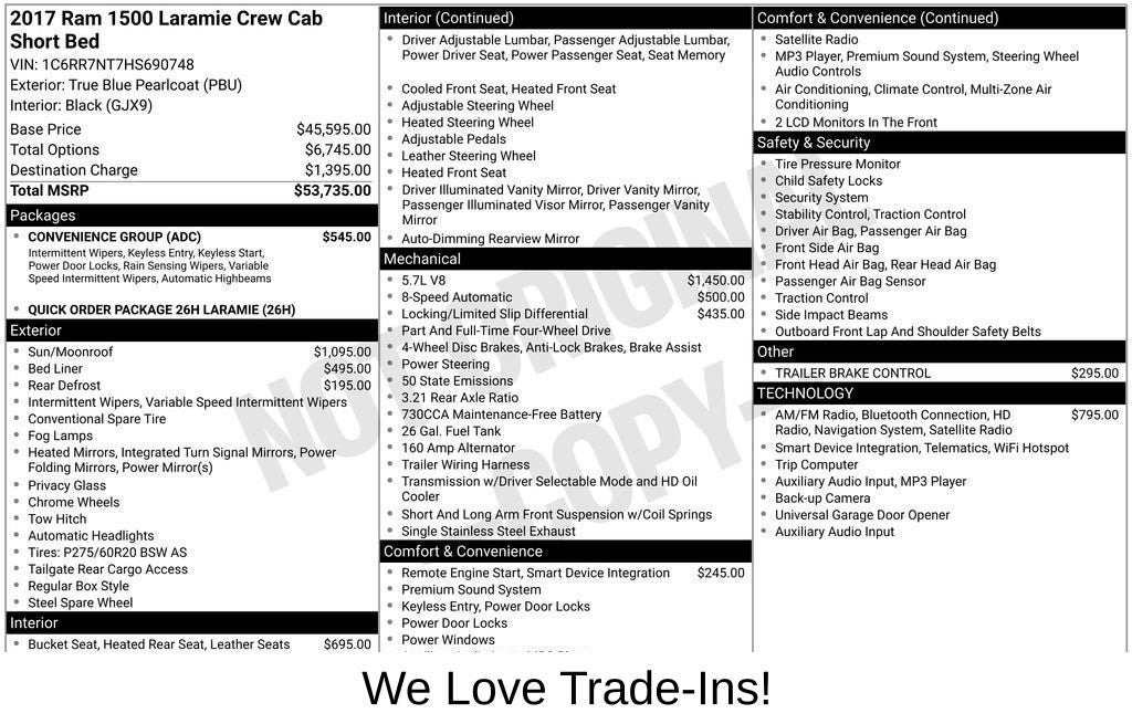 2017 RAM 1500 Laramie