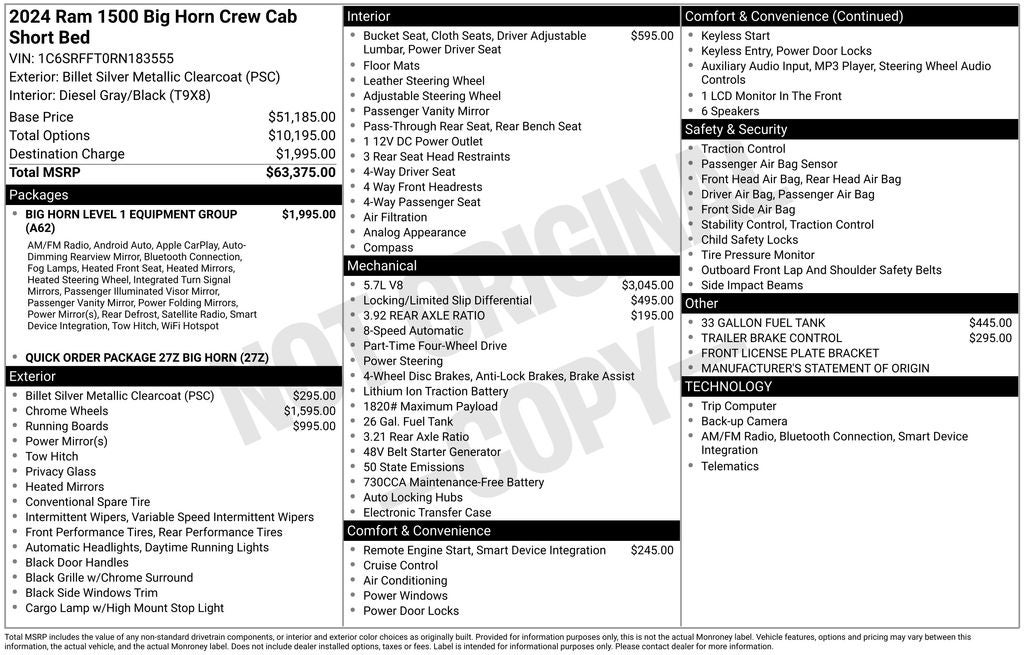 2024 RAM 1500 Big Horn/Lone Star