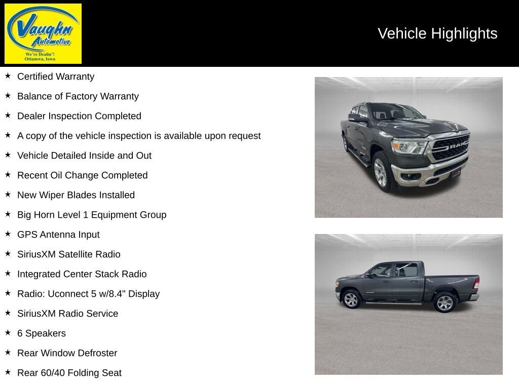 2022 RAM 1500 Big Horn/Lone Star