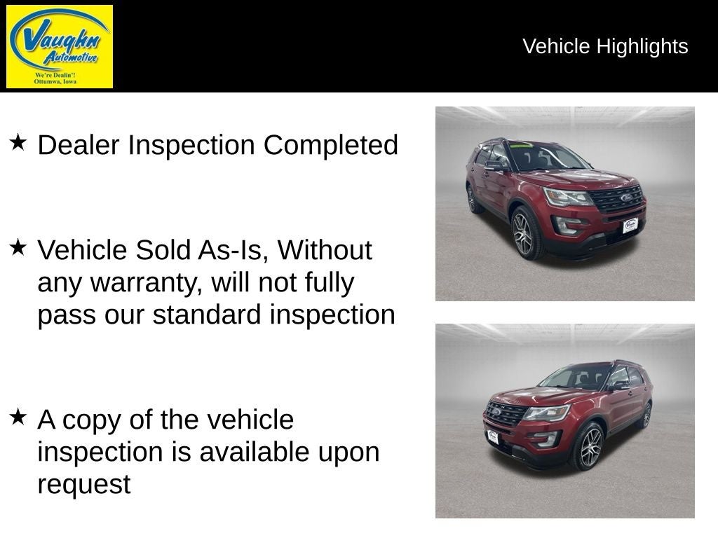 Used 2017 Ford Explorer Sport with VIN 1FM5K8GT5HGA24811 for sale in Ottumwa, IA