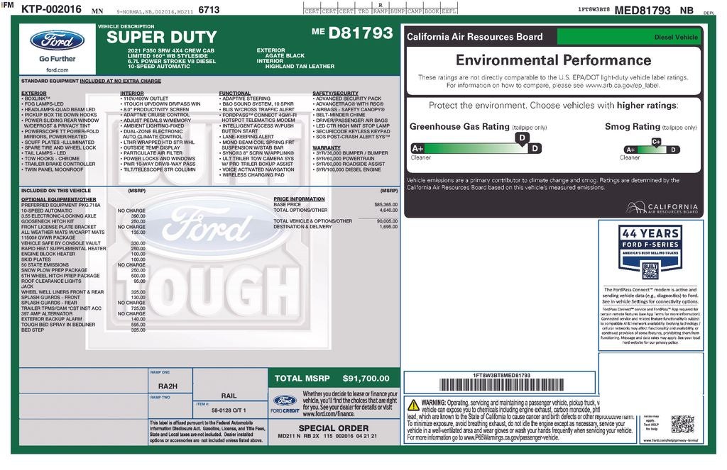 2021 Ford F-350SD Limited
