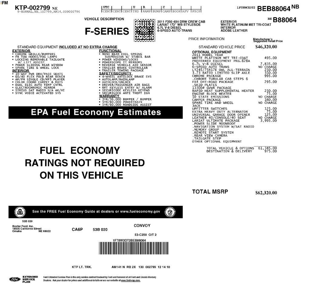 2011 Ford F-350SD Lariat DRW