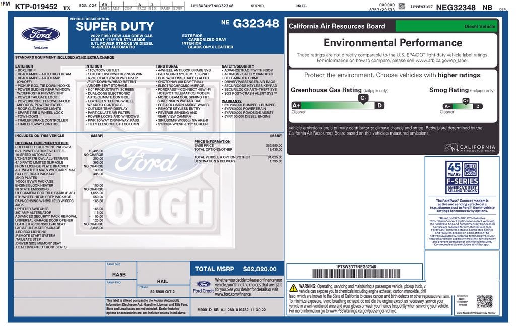 2022 Ford F-350SD Lariat DRW