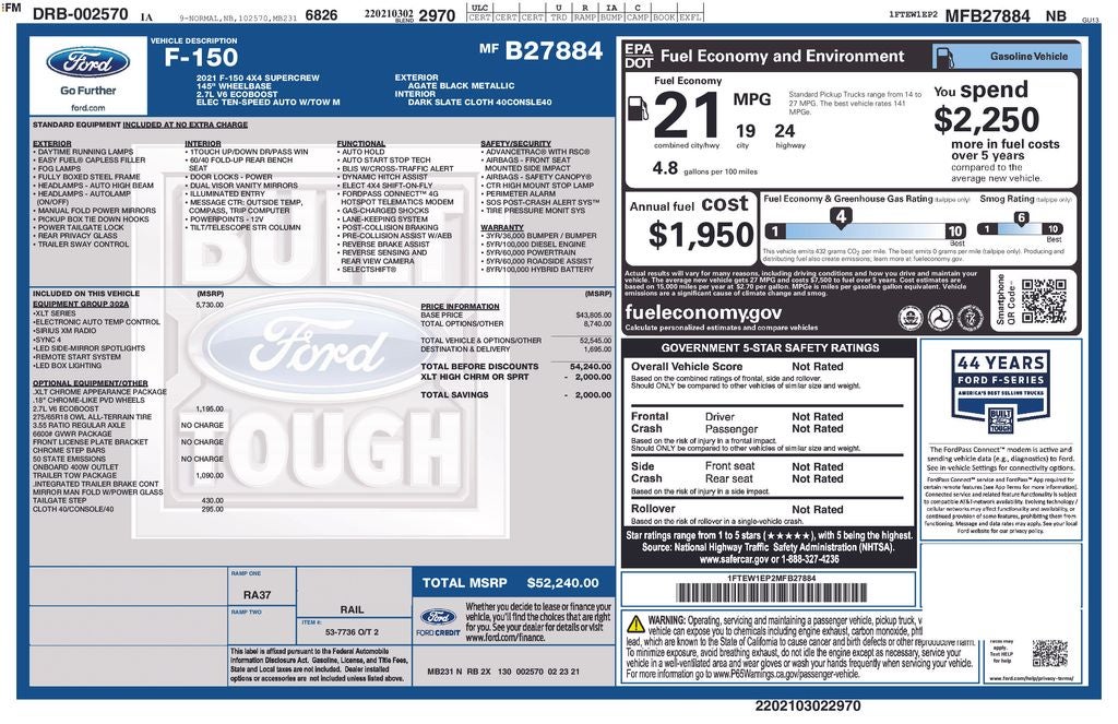 2021 Ford F-150 XLT