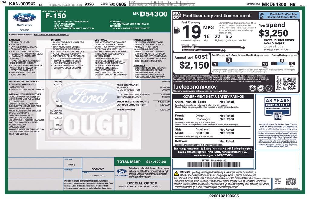2021 Ford F-150 Lariat