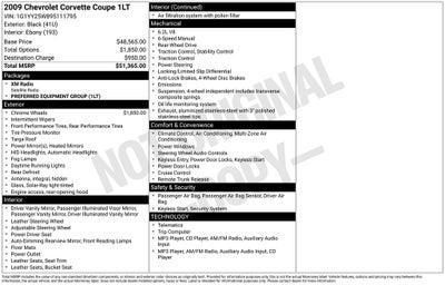2009 Chevrolet Corvette Base 1LT