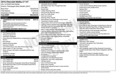 2016 Chevrolet Malibu LT 1LT