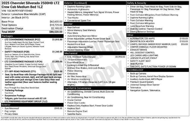 2025 Chevrolet Silverado 2500HD LTZ
