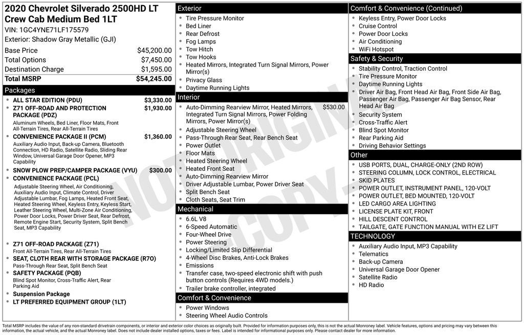 2020 Chevrolet Silverado 2500HD LT