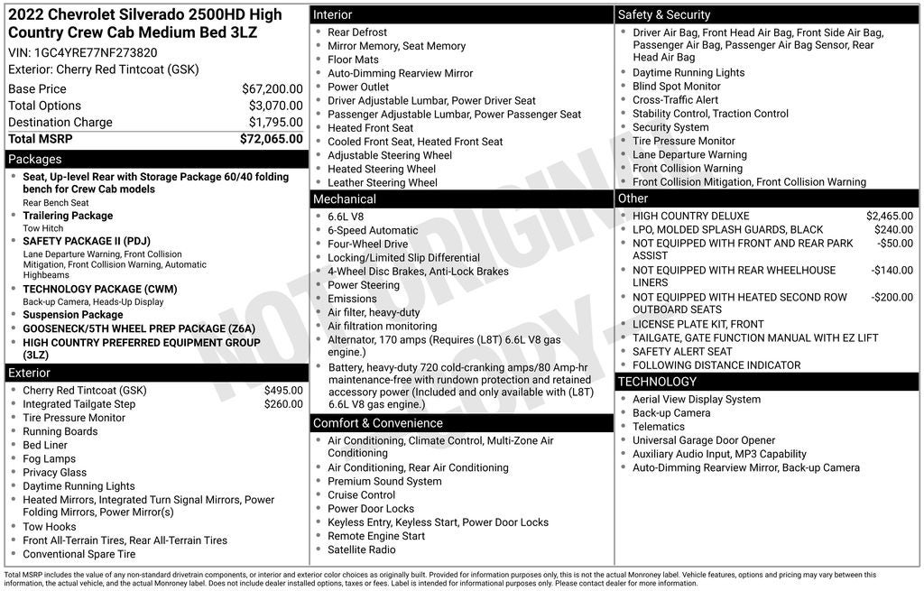 2022 Chevrolet Silverado 2500HD High Country