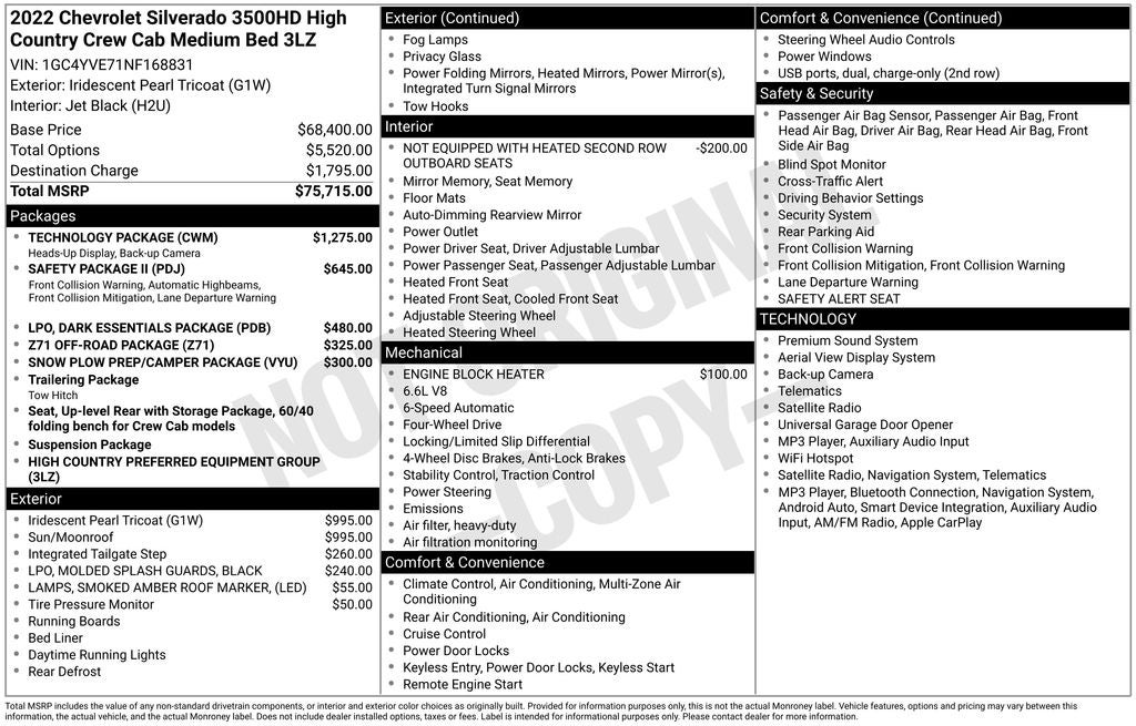 2022 Chevrolet Silverado 3500HD High Country