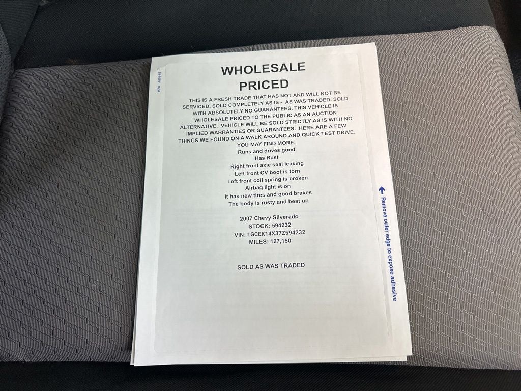 2007 Chevrolet Silverado 1500 Work Truck