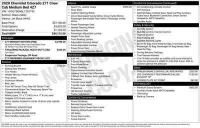 2020 Chevrolet Colorado Z71