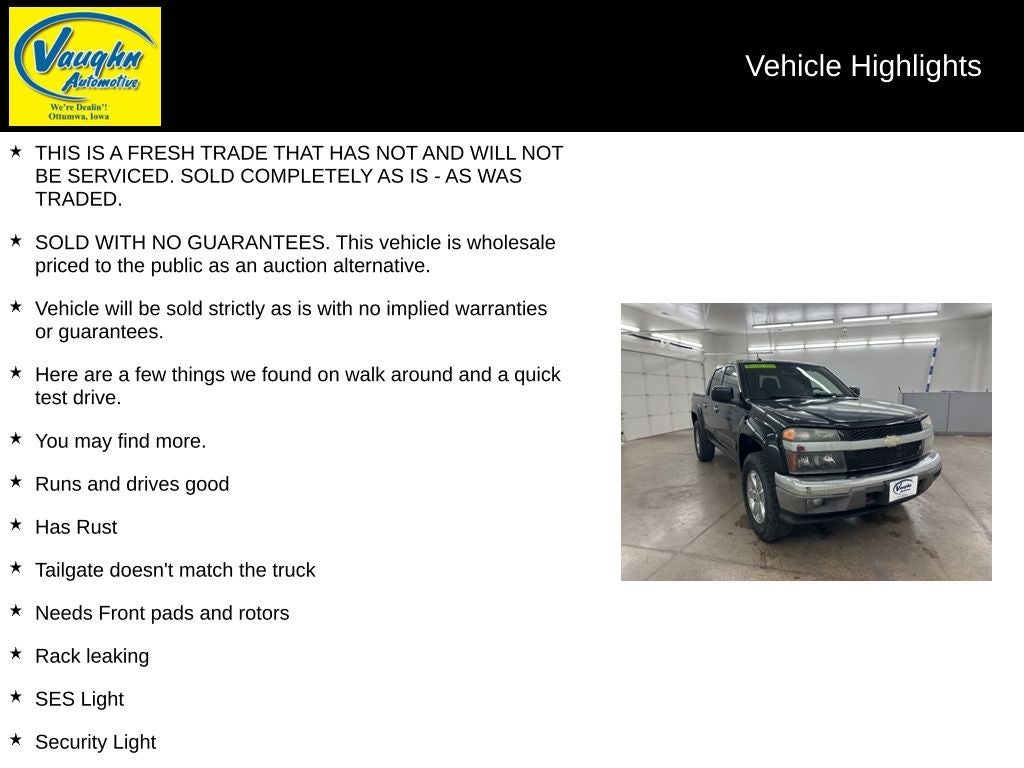 Used 2011 Chevrolet Colorado 2LT with VIN 1GCHTDFE0B8125668 for sale in Ottumwa, IA
