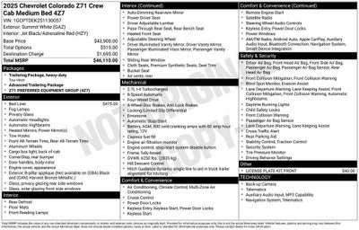 2025 Chevrolet Colorado Z71