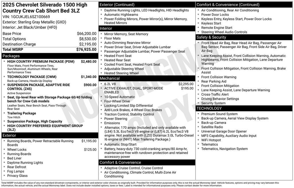 2025 Chevrolet Silverado 1500 High Country
