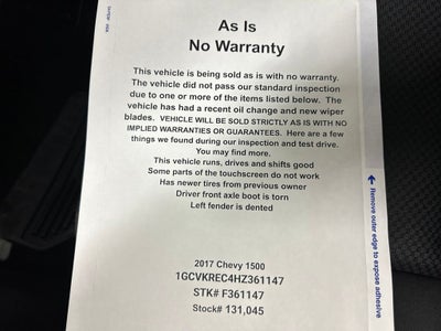 2017 Chevrolet Silverado 1500 LT LT1