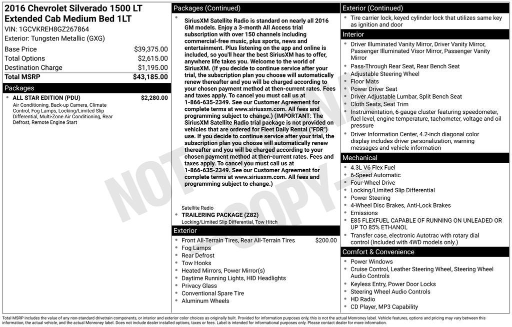 2016 Chevrolet Silverado 1500 LT LT1