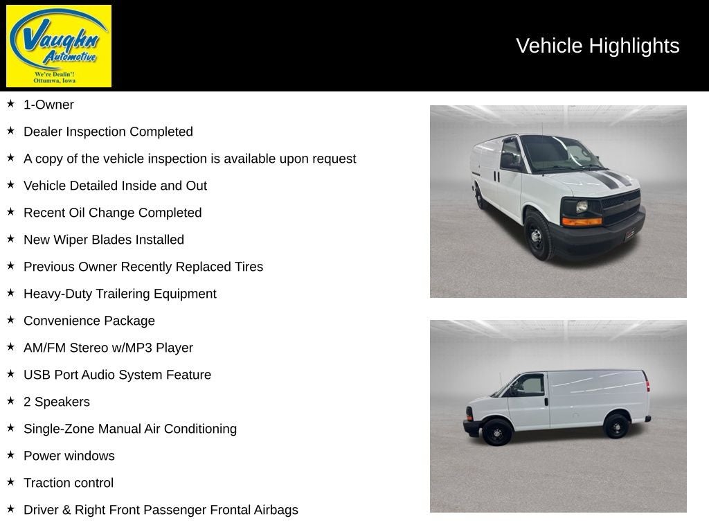2017 Chevrolet Express 2500 Work Van Cargo