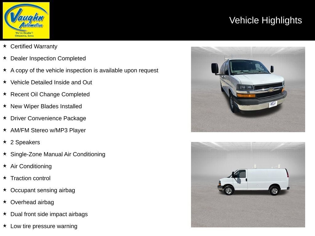 2019 Chevrolet Express 2500 Work Van Cargo