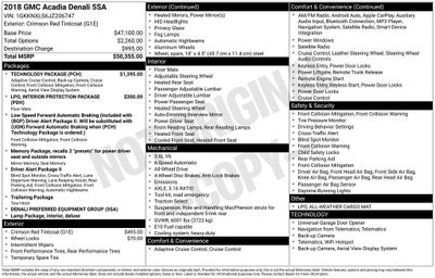 2018 GMC Acadia Denali