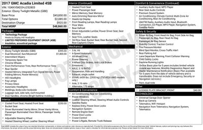 2017 GMC Acadia Limited Limited