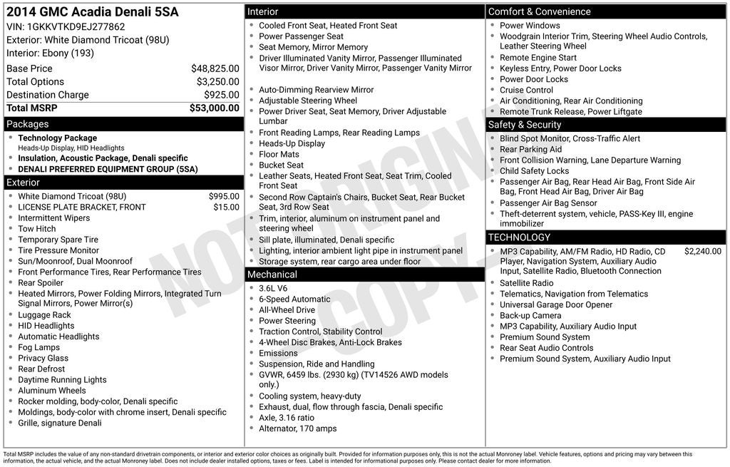 2014 GMC Acadia Denali