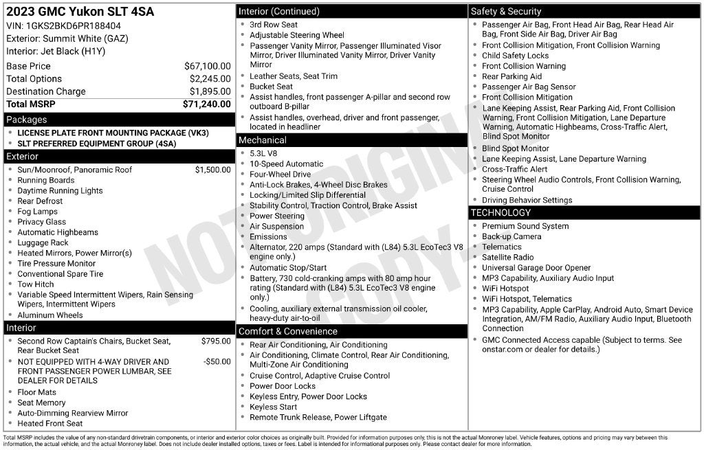 2023 GMC Yukon SLT