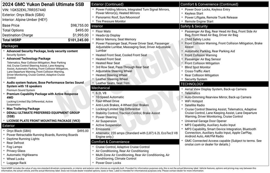2024 GMC Yukon Denali Ultimate