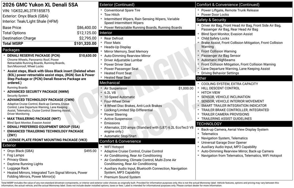 2026 GMC Yukon XL Denali