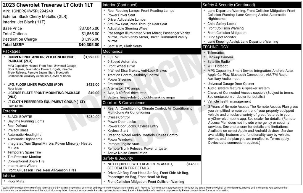 2023 Chevrolet Traverse LT 1LT