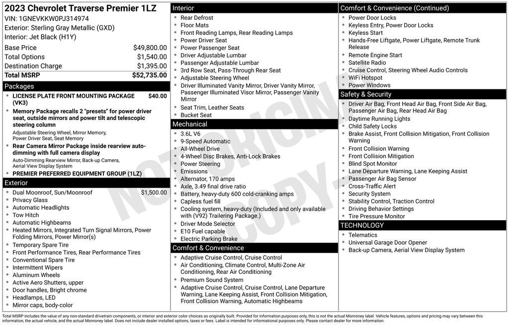 2023 Chevrolet Traverse Premier