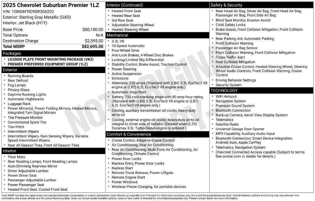 2025 Chevrolet Suburban Premier