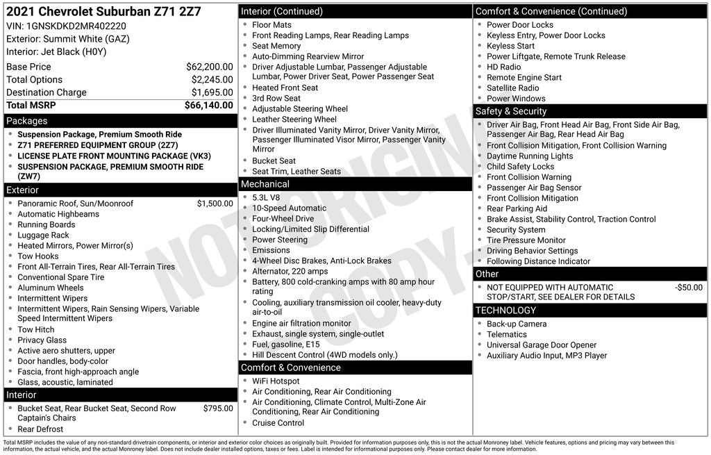 2021 Chevrolet Suburban Z71