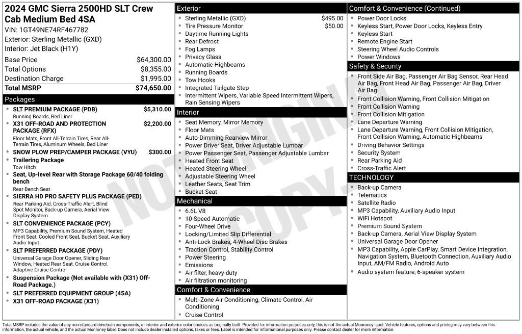 2024 GMC Sierra 2500HD SLT
