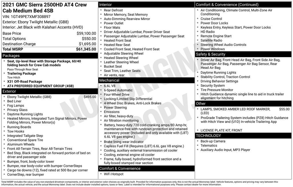 2021 GMC Sierra 2500HD AT4