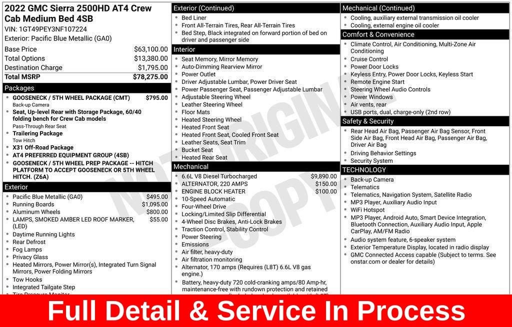 2022 GMC Sierra 2500HD AT4