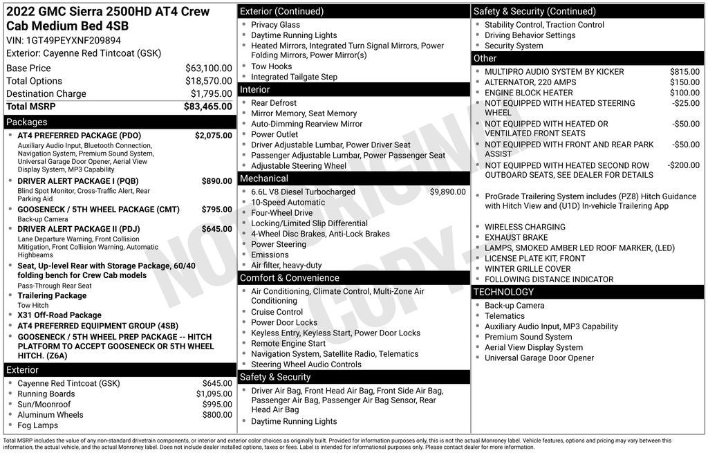 2022 GMC Sierra 2500HD AT4