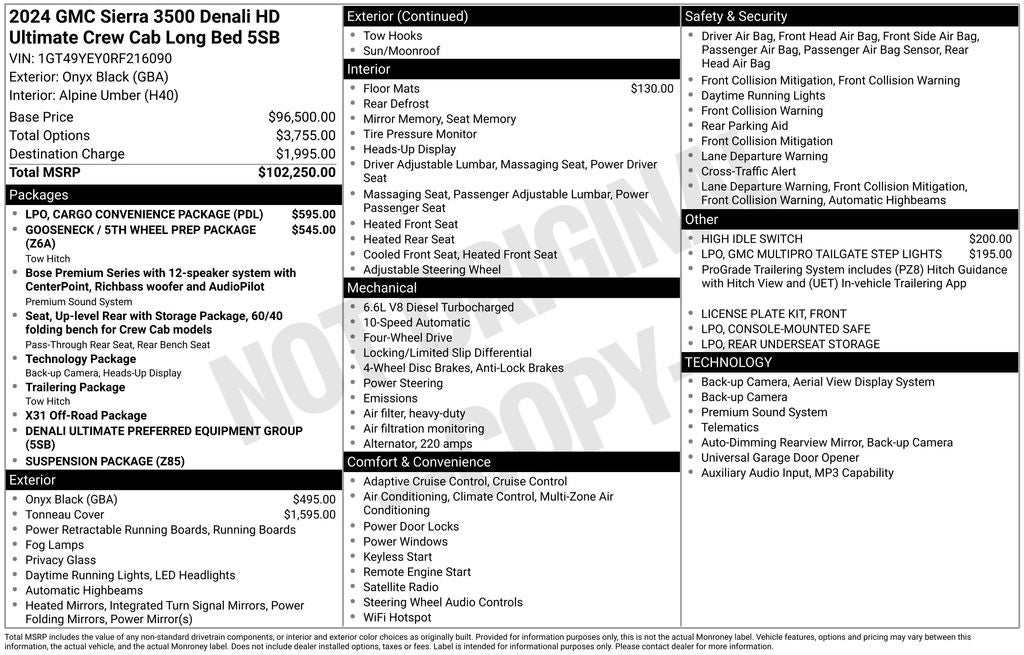 2024 GMC Sierra 3500HD Denali Ultimate