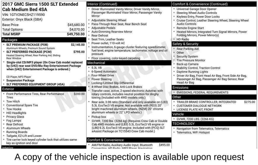 2017 GMC Sierra 1500 SLT