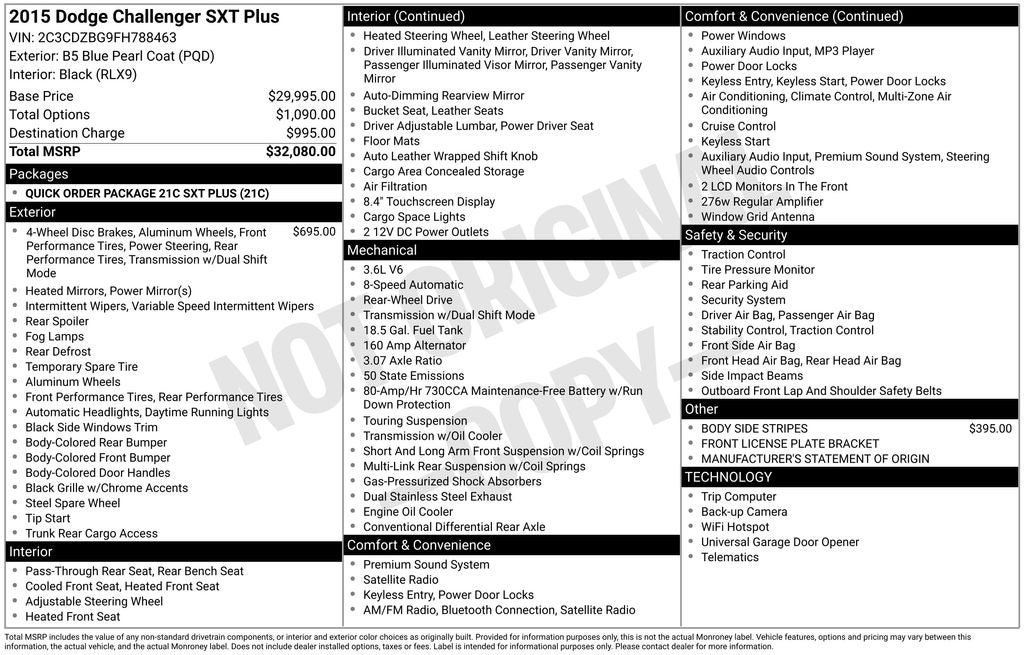 2015 Dodge Challenger SXT