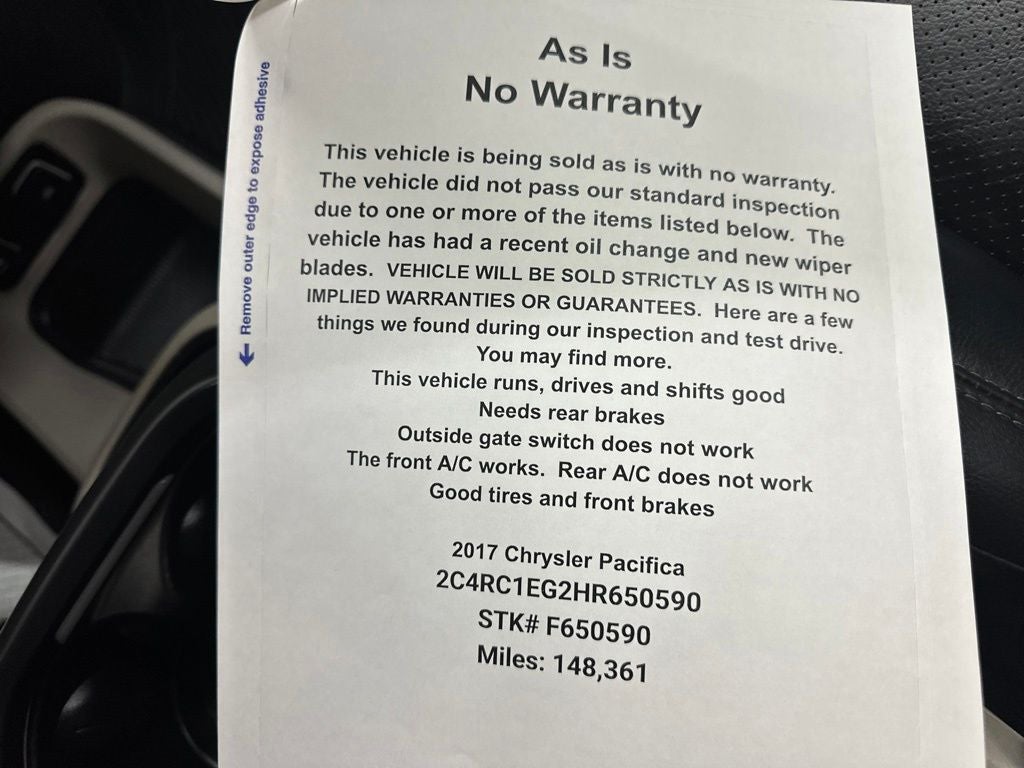 2017 Chrysler Pacifica Touring L Plus