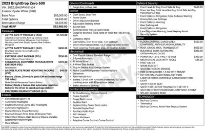 2023 BrightDrop Zevo 600 Base