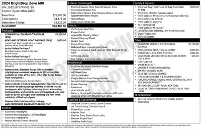 2024 BrightDrop Zevo 600 Base eAWD