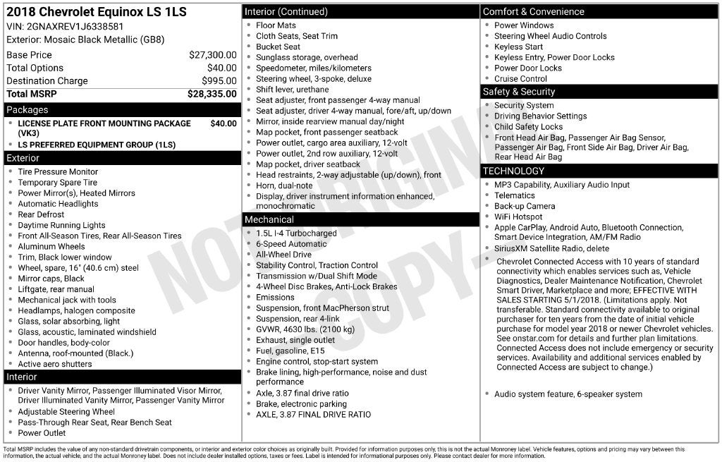 2018 Chevrolet Equinox LS